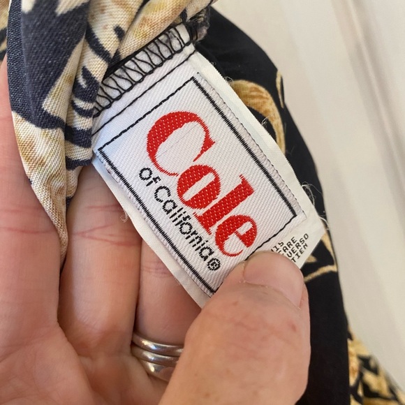 Cole Of California Vintage Hawaiian Print One Piece Swimsuit And Skirt - Picture 6 of 8